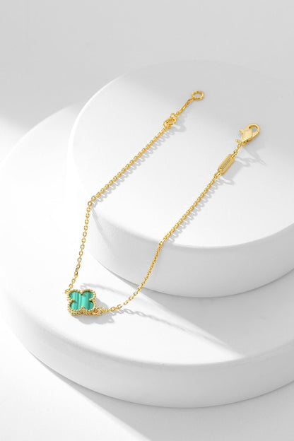[Eterna Jewels]CLOVER BRACELET MALACHITE 1 MOTIF