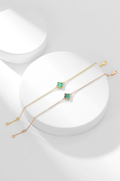 [Eterna Jewels]CLOVER BRACELET MALACHITE 1 MOTIF