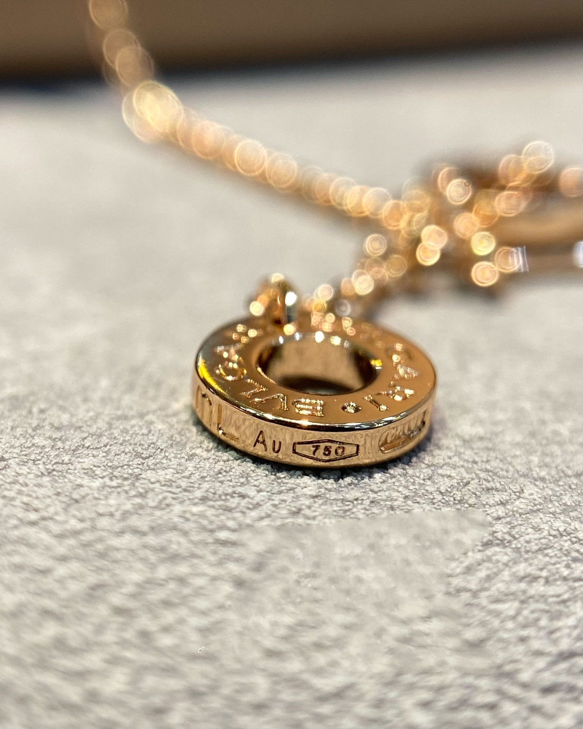 [Eterna Jewels]DREAM MOP DIAMOND PAVED PINK GOLD NECKLACE