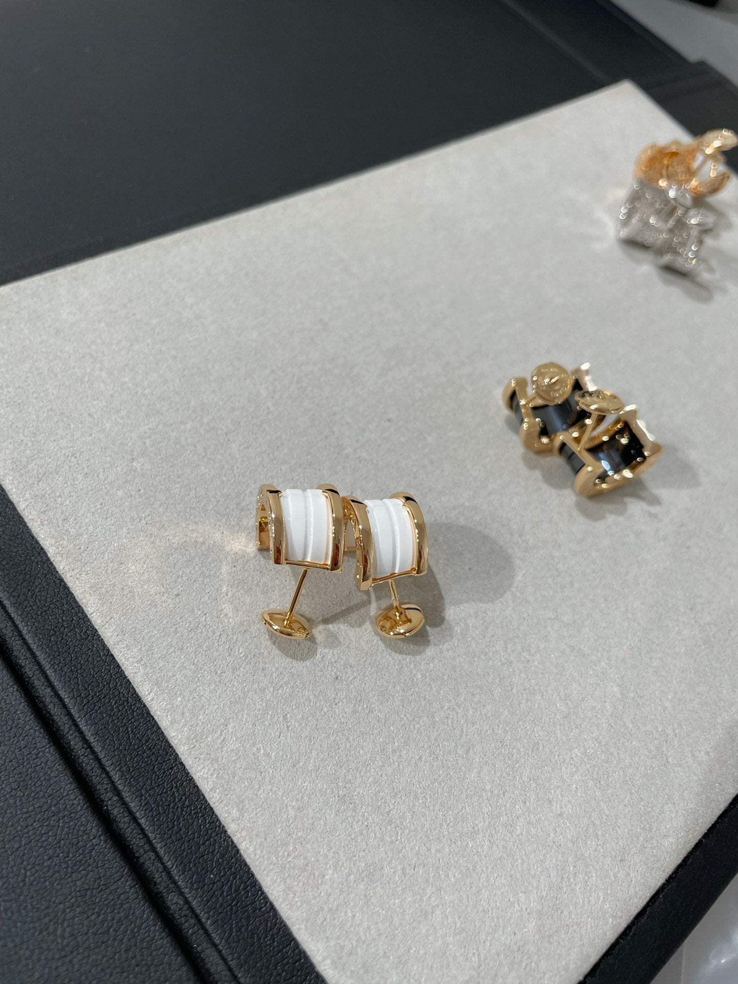 [Eterna Jewels]ZERO 1 PINK GOLD CERAMIC EARRINGS