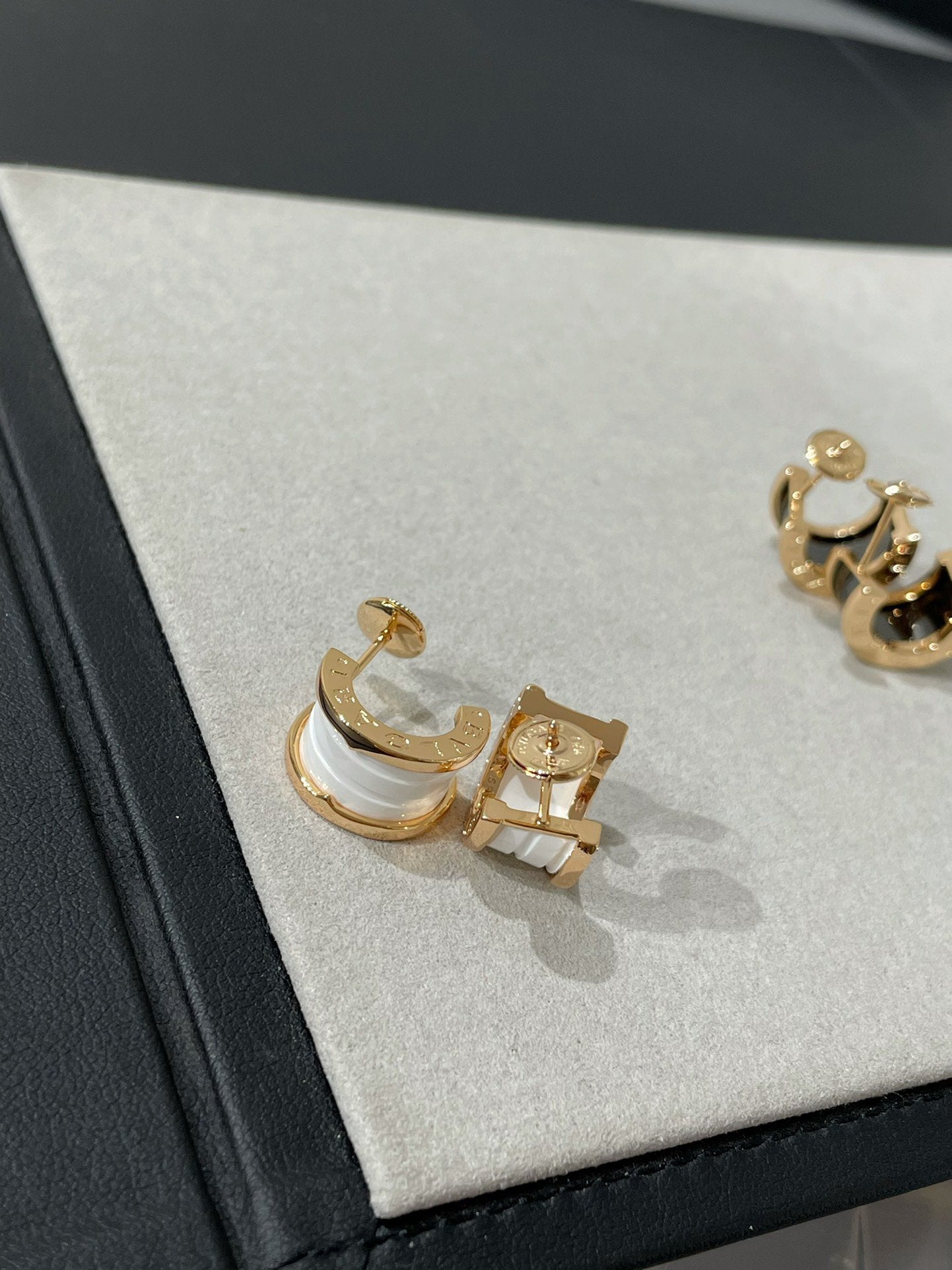 [Eterna Jewels]ZERO 1 PINK GOLD CERAMIC EARRINGS
