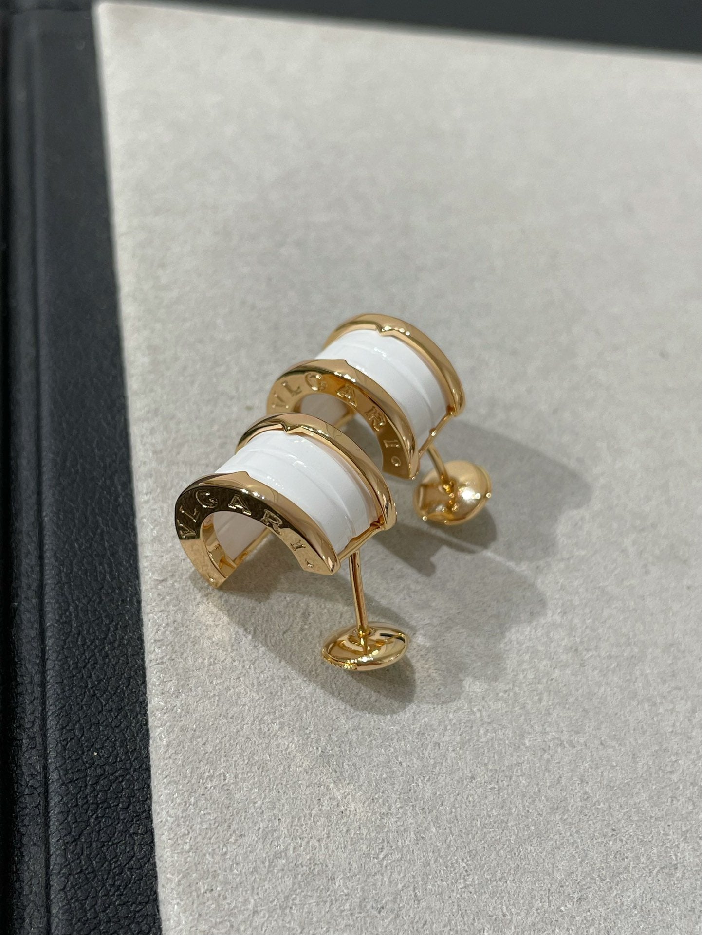 [Eterna Jewels]ZERO 1 PINK GOLD CERAMIC EARRINGS