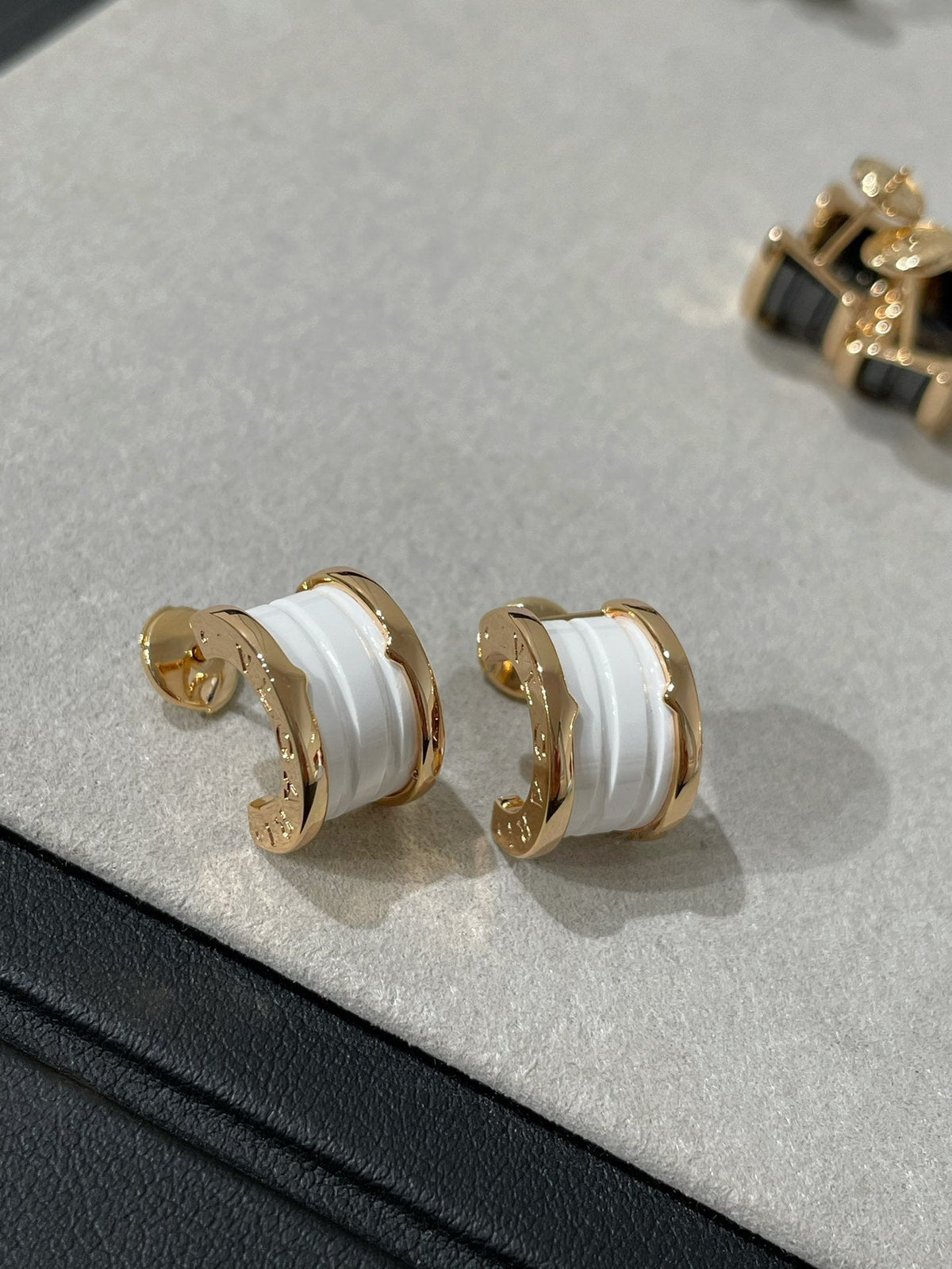 [Eterna Jewels]ZERO 1 PINK GOLD CERAMIC EARRINGS