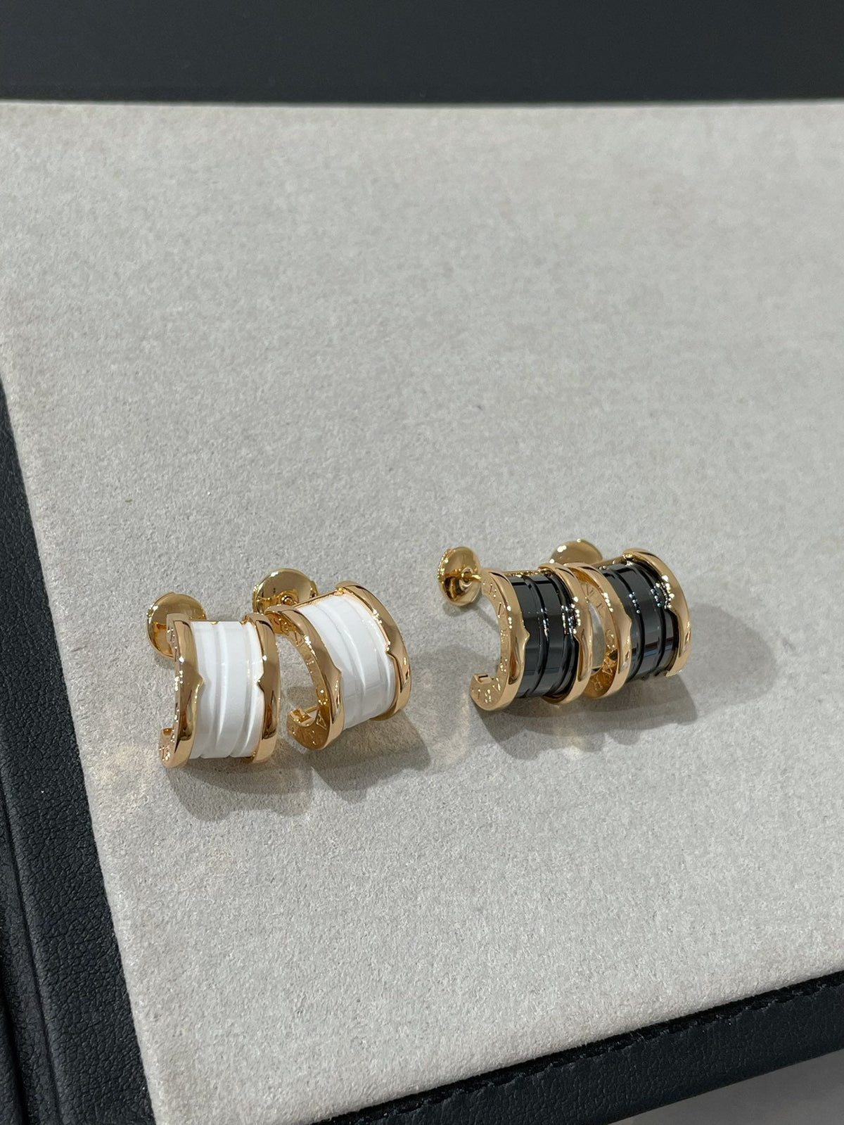 [Eterna Jewels]ZERO 1 PINK GOLD CERAMIC EARRINGS