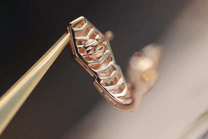 [Eterna Jewels]SERPENT PINK GOLD DIAMOND EARRINGS