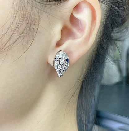 [Eterna Jewels]SERPENT DIAMOND STUD EARRINGS