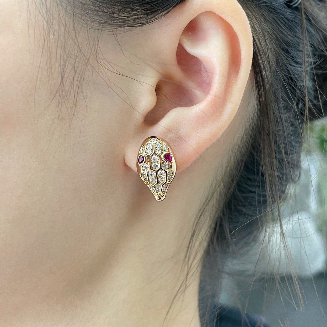 [Eterna Jewels]SERPENT DIAMOND STUD EARRINGS