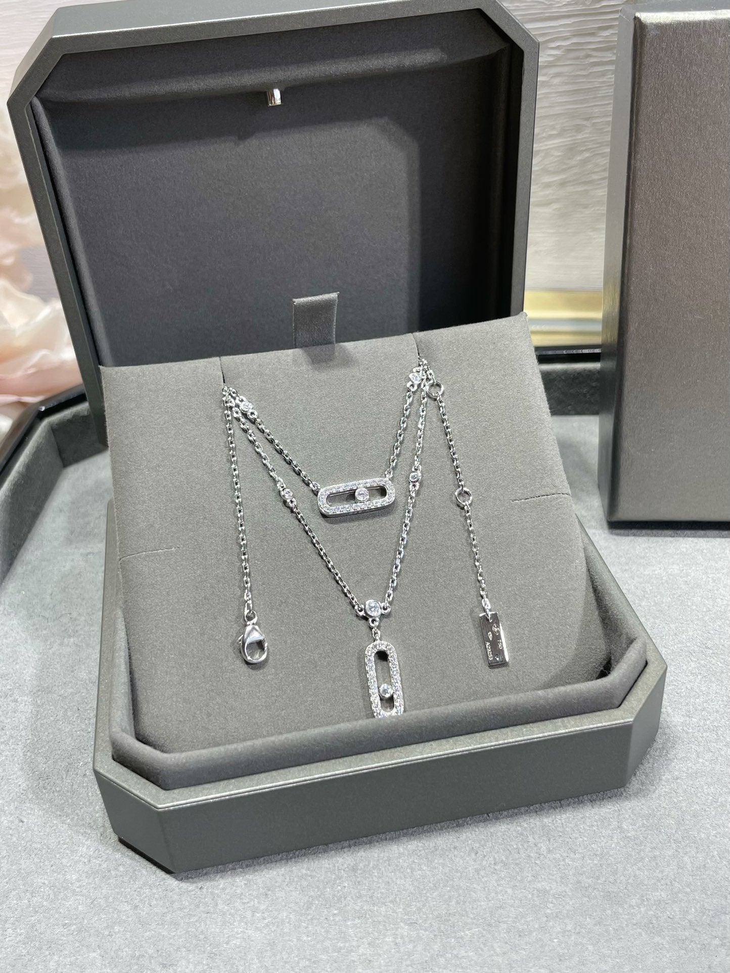 [Eterna Jewels]MOVE 2 ROW DIAMOND NECKLACE