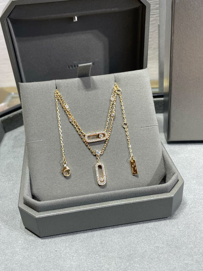 [Eterna Jewels]MOVE 2 ROW DIAMOND NECKLACE