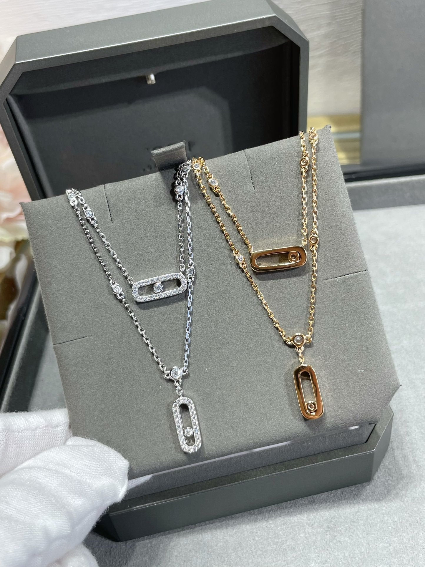 [Eterna Jewels]MOVE 2 ROW DIAMOND NECKLACE