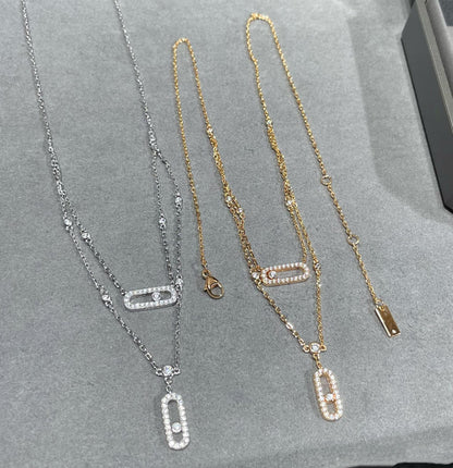 [Eterna Jewels]MOVE 2 ROW DIAMOND NECKLACE