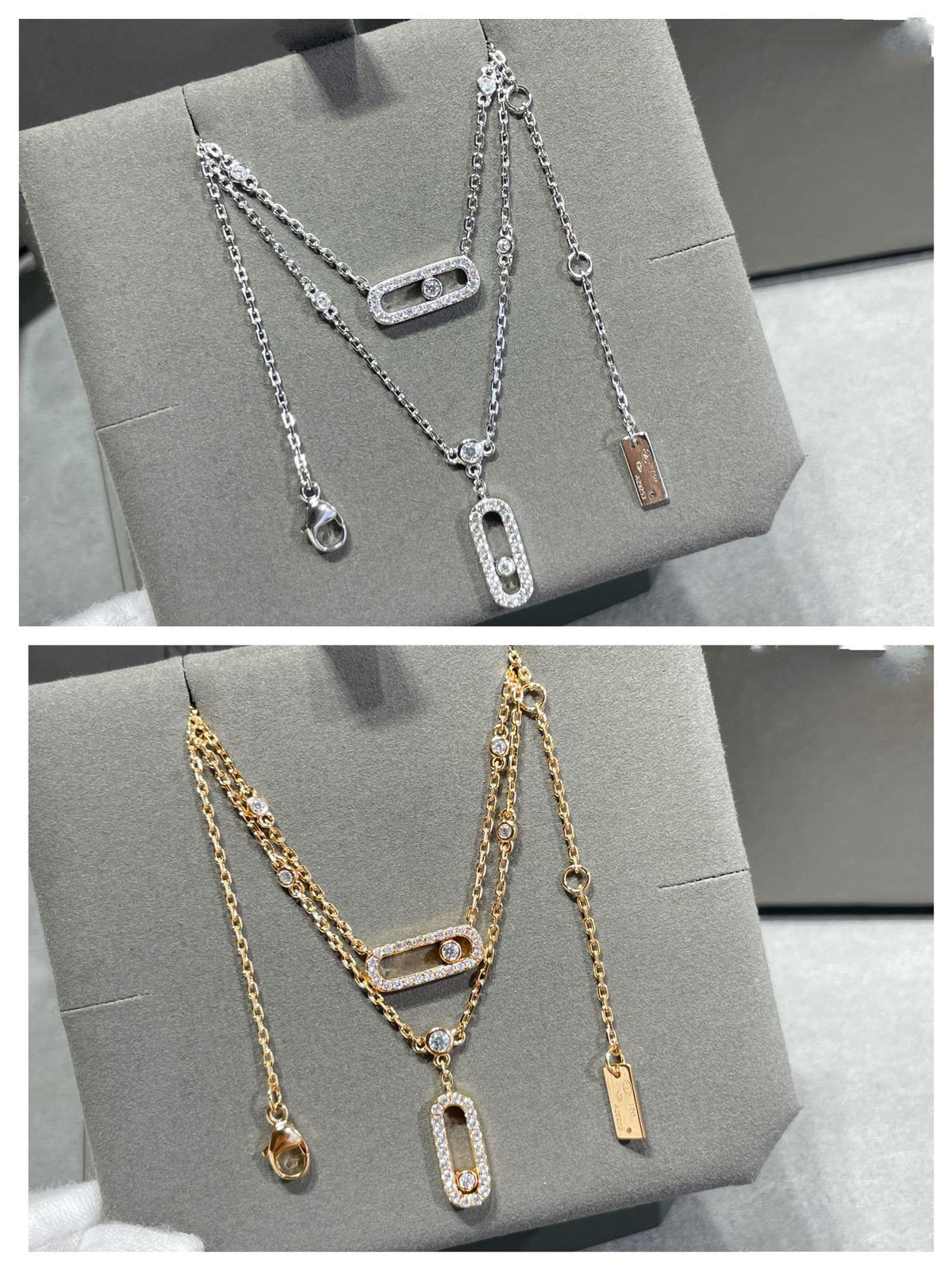 [Eterna Jewels]MOVE 2 ROW DIAMOND NECKLACE