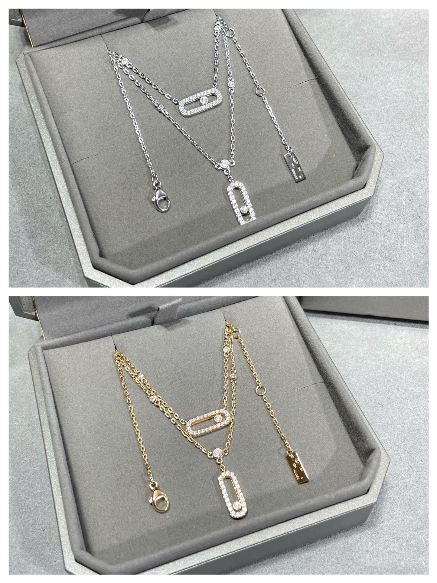 [Eterna Jewels]MOVE 2 ROW DIAMOND NECKLACE