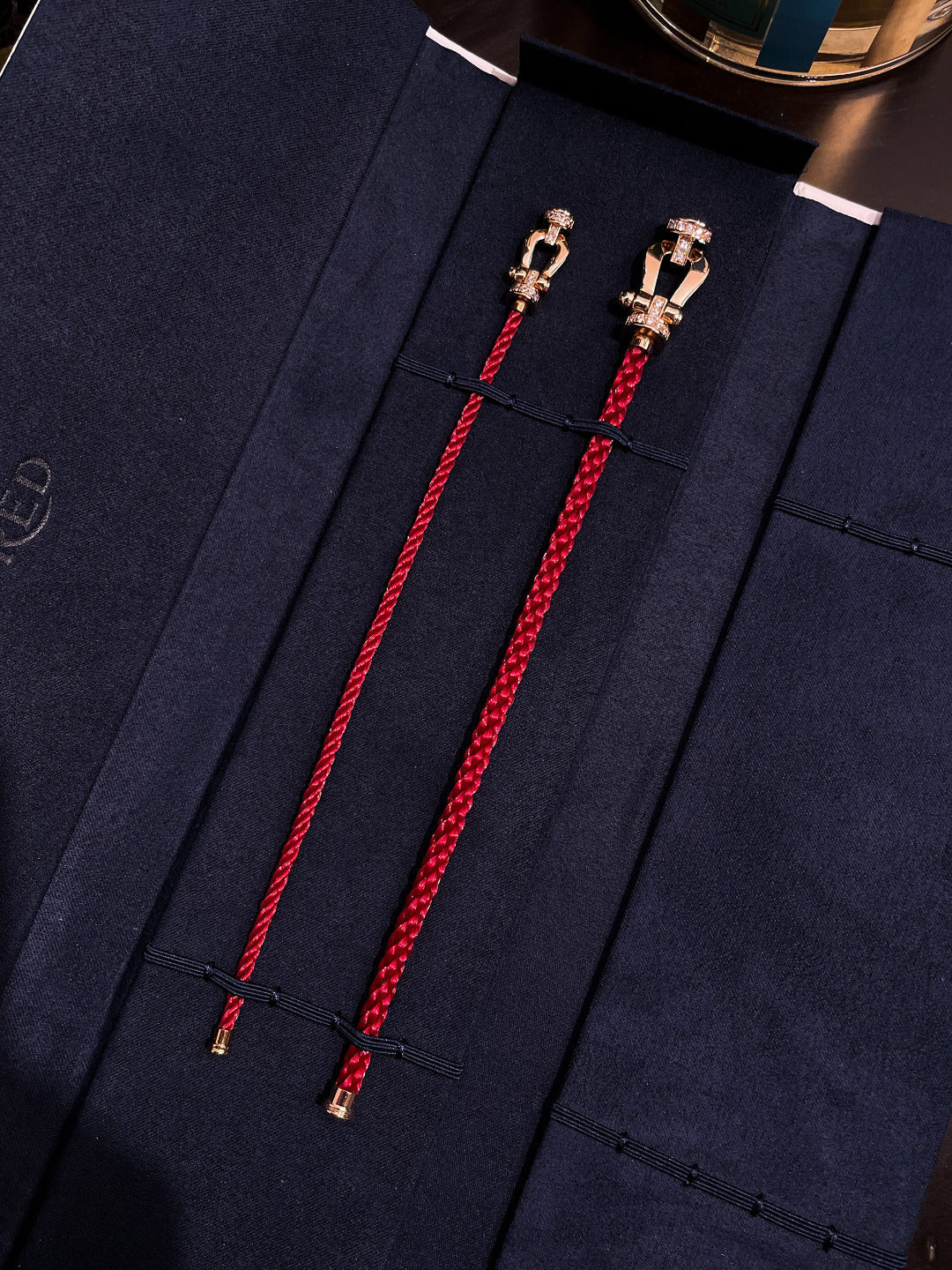 [Eterna Jewels]FORCE 10 HALF DIAMOND PINK GOLD RED CORDERI LARGE AND MEDIUM MODEL