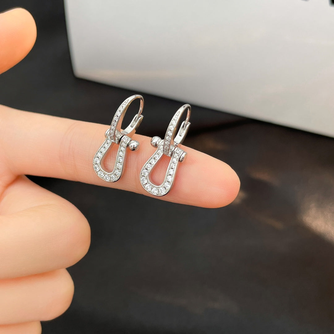 [Eterna Jewels]FORCE 10 FULL DIAMOND DROP EARRINGS MEDIUM MODEL