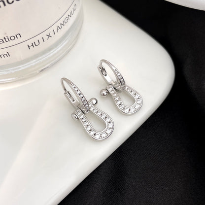 [Eterna Jewels]FORCE 10 FULL DIAMOND DROP EARRINGS MEDIUM MODEL