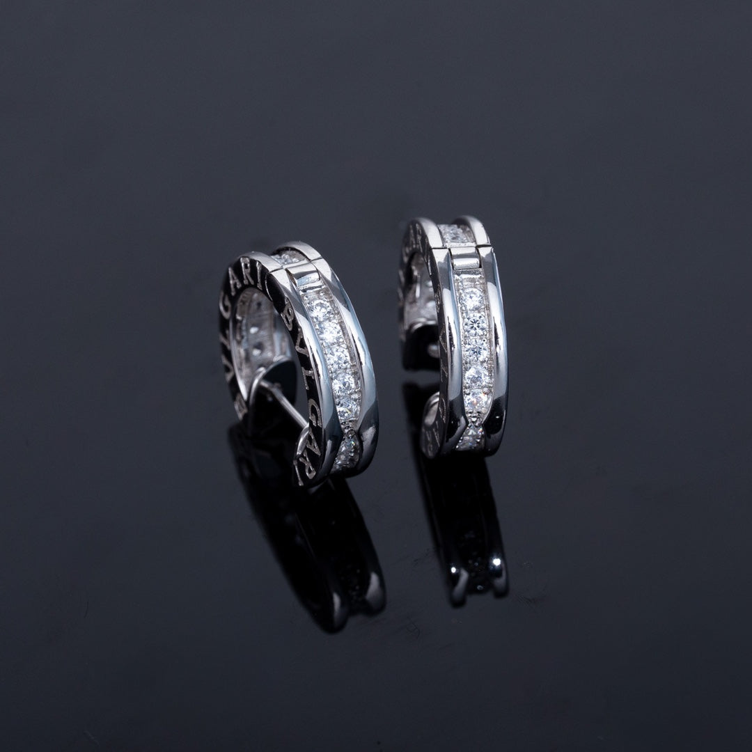 [Eterna Jewels]ZERO 1 MINI SILVER DIAMOND EARRINGS
