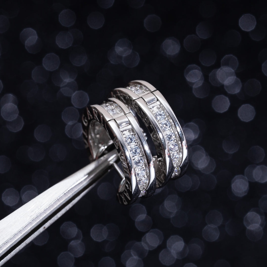 [Eterna Jewels]ZERO 1 MINI SILVER DIAMOND EARRINGS