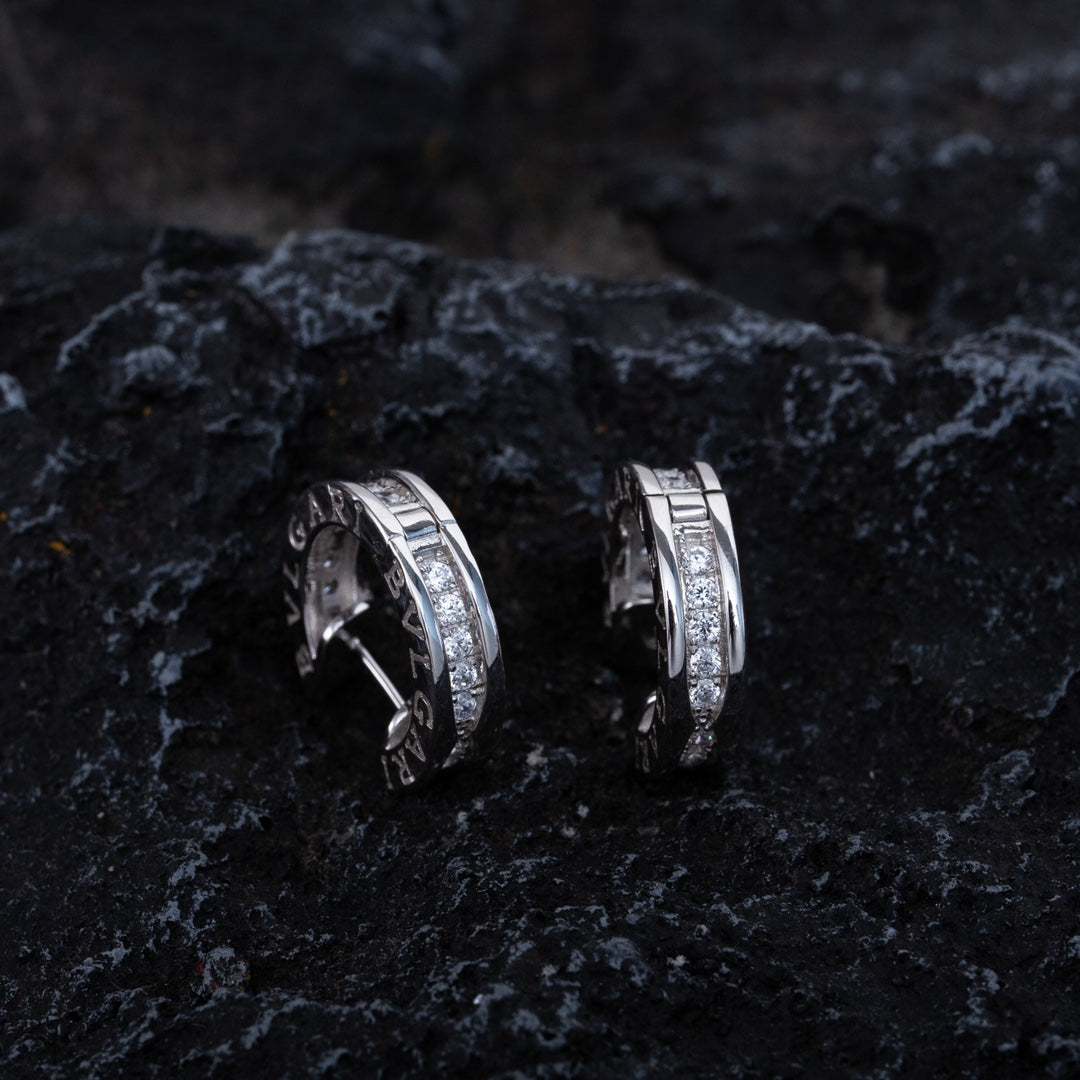 [Eterna Jewels]ZERO 1 MINI SILVER DIAMOND EARRINGS