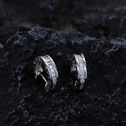 [Eterna Jewels]ZERO 1 MINI SILVER DIAMOND EARRINGS
