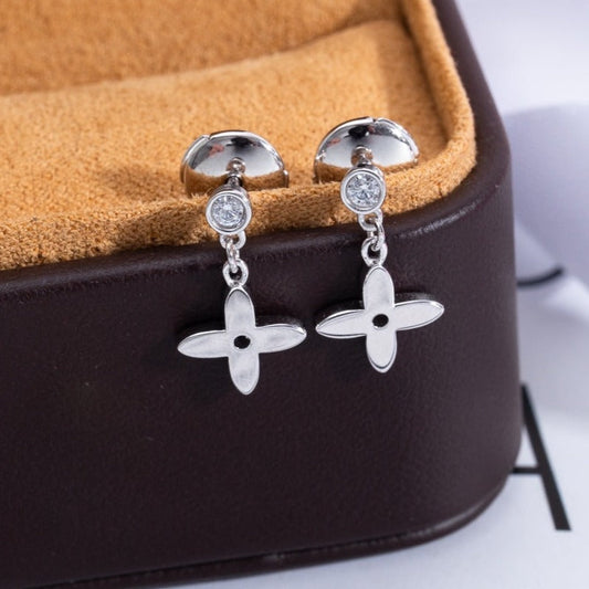 [Eterna Jewels]VIDYLLE SILVER DIAMOND MINI DROP EARRINGS