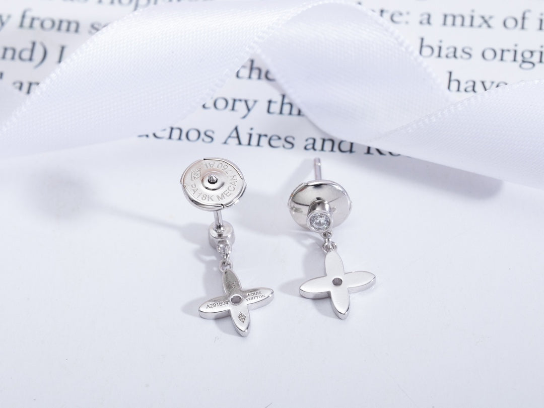 [Eterna Jewels]VIDYLLE SILVER DIAMOND MINI DROP EARRINGS