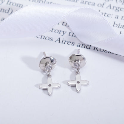 [Eterna Jewels]VIDYLLE SILVER DIAMOND MINI DROP EARRINGS