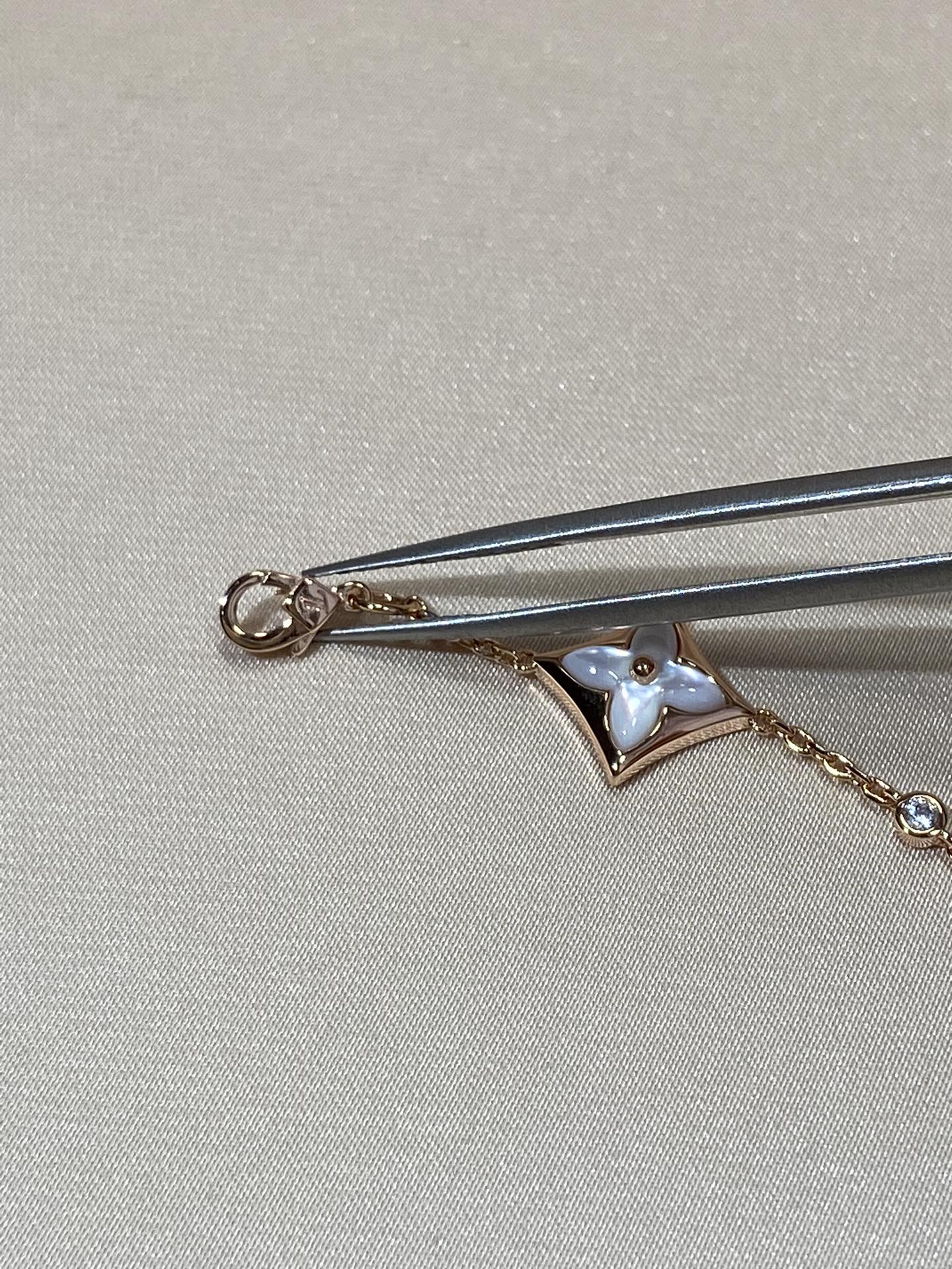 [Eterna Jewels]STAR 4 MOTIF MOP DIAMOND PINK GOLD BRACELET