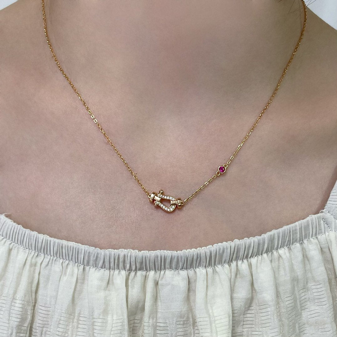 [Eterna Jewels]FORCE 10 DIAMOND PINK GOLD NECKLACE
