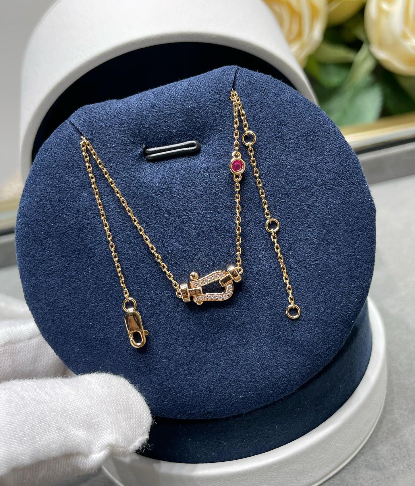 [Eterna Jewels]FORCE 10 DIAMOND PINK GOLD NECKLACE