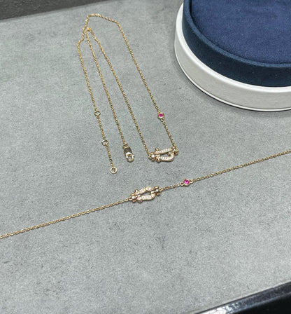 [Eterna Jewels]FORCE 10 DIAMOND PINK GOLD NECKLACE