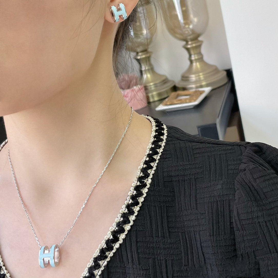 [Eterna Jewels]POP H SKY BLUE NECKLACE