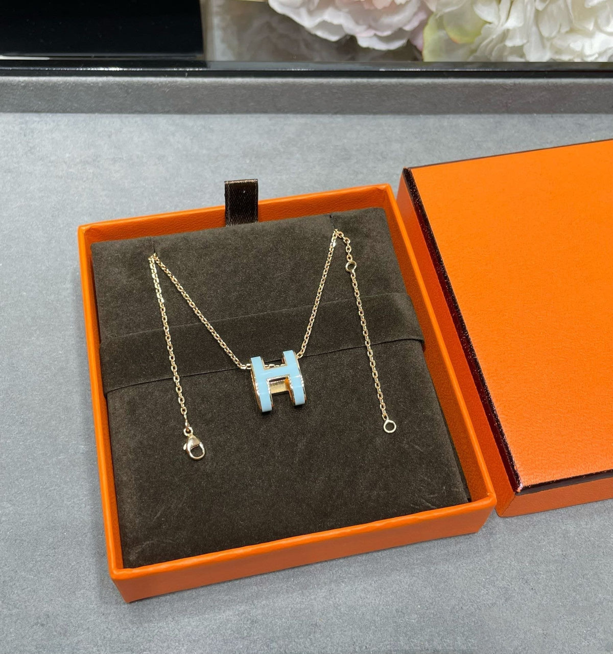 [Eterna Jewels]POP H SKY BLUE NECKLACE