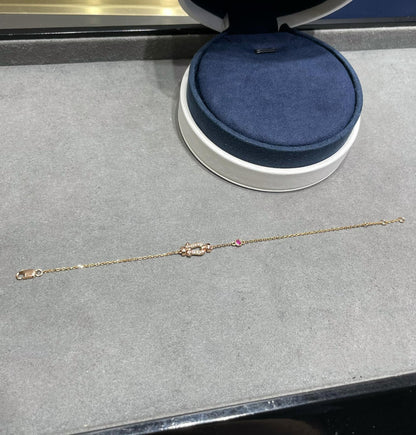 [Eterna Jewels]FORCE 10 DIAMOND CHAIN LINK PINK GOLD BRACELET