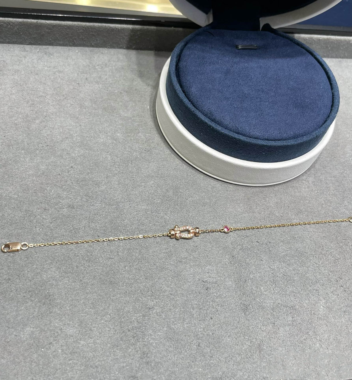 [Eterna Jewels]FORCE 10 DIAMOND CHAIN LINK PINK GOLD BRACELET