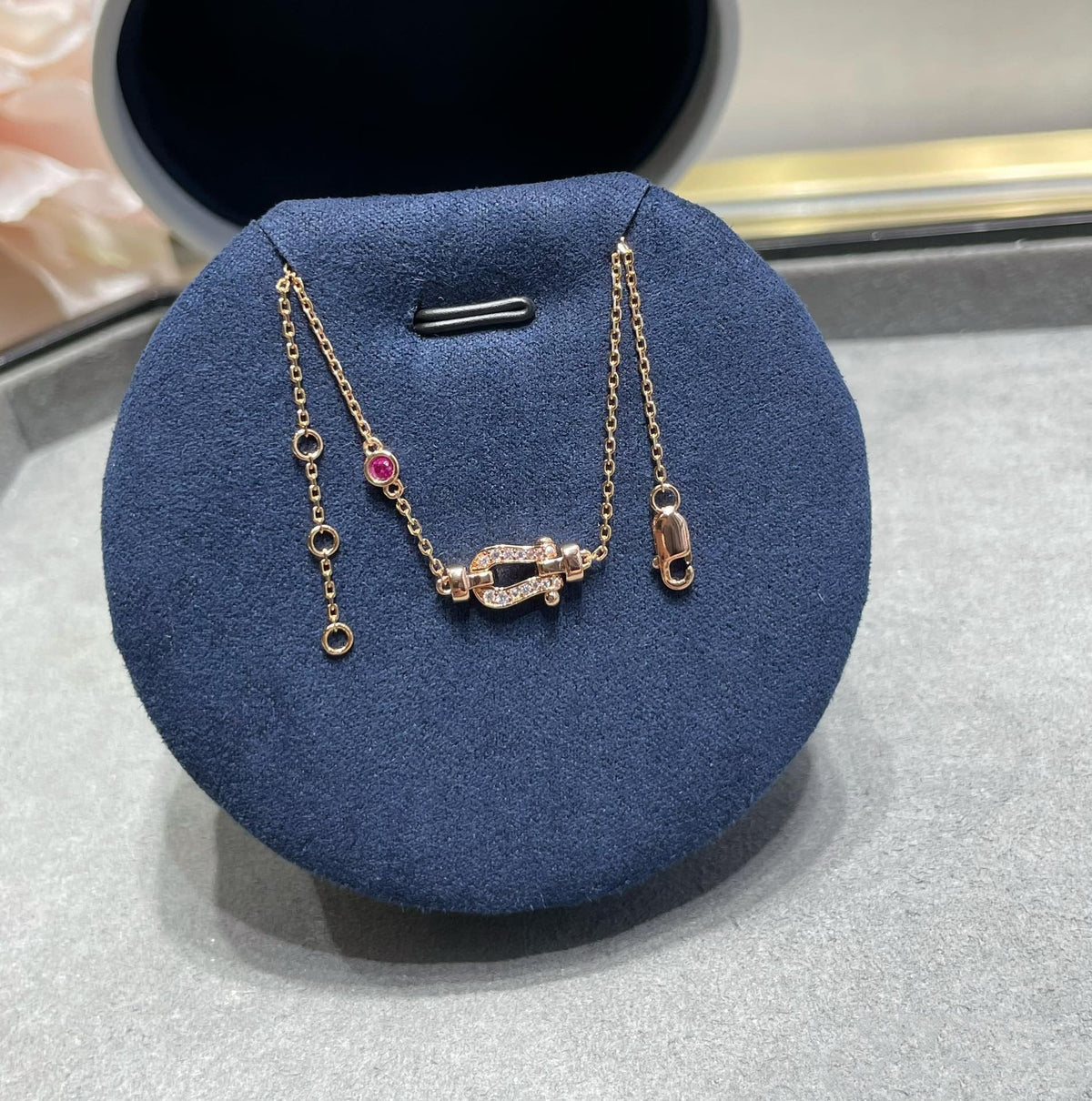 [Eterna Jewels]FORCE 10 DIAMOND CHAIN LINK PINK GOLD BRACELET