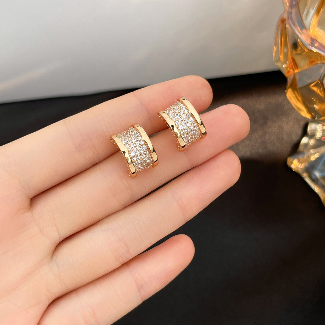 [Eterna Jewels]ZERO 1 DIAMOND PAVED EARRINGS
