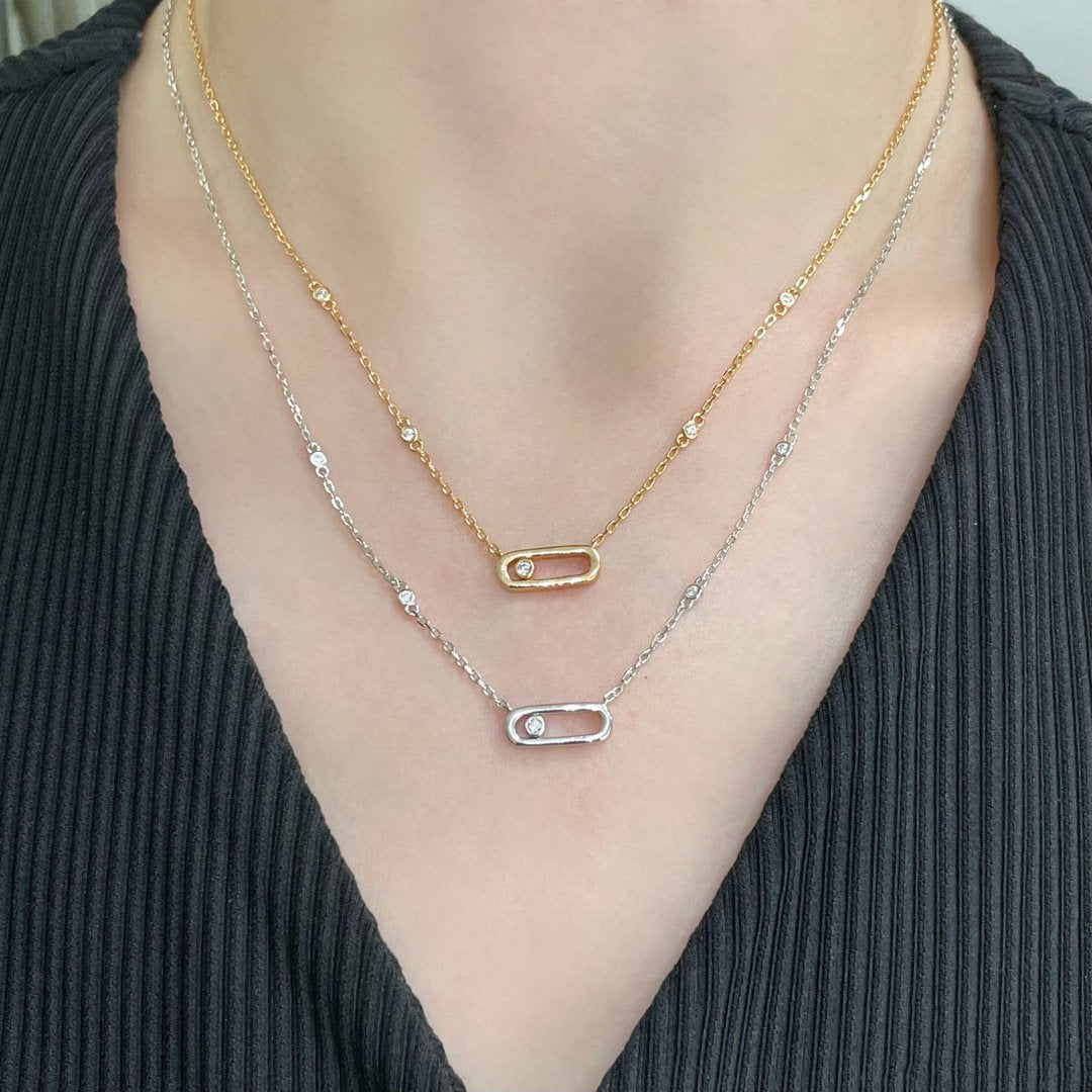 [Eterna Jewels]MOVE UNO DIAMOND NECKLACE