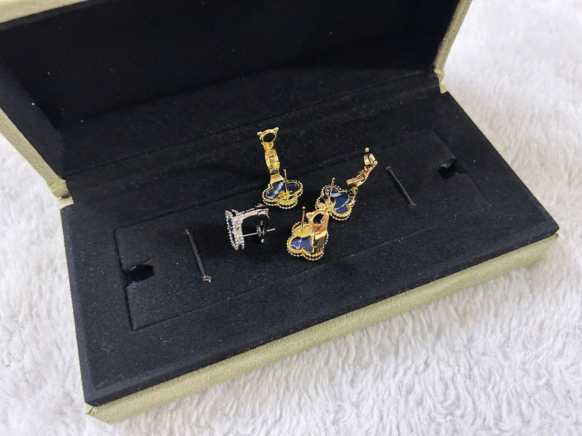 [Eterna Jewels]CLOVER PIETERSITE MEDIUM STUD EARRINGS