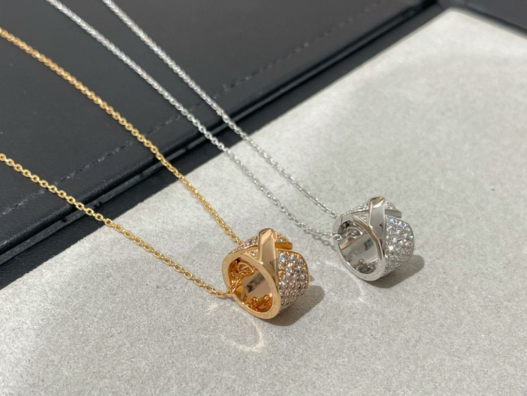 [Eterna Jewels]LIENS EVIDENCE DIAMOND PAVED NECKLACE