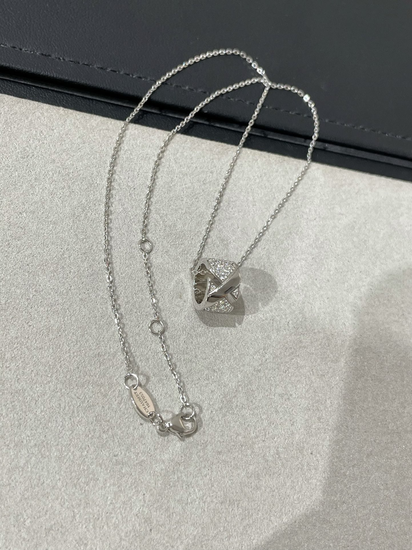 [Eterna Jewels]LIENS EVIDENCE DIAMOND PAVED NECKLACE