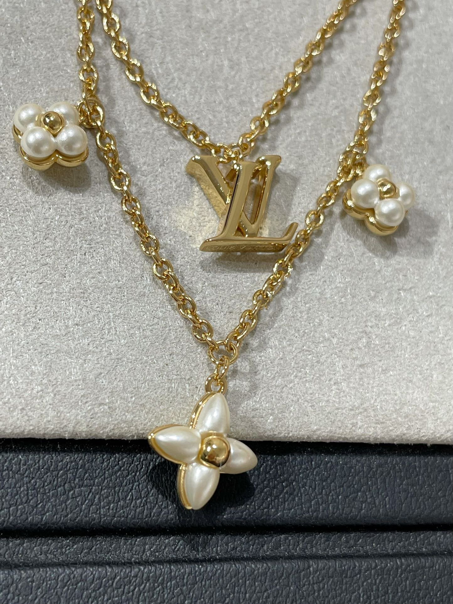 [Eterna Jewels]FLOWERGRAM GOLD MOP DOUBLE ROW NECKLACE