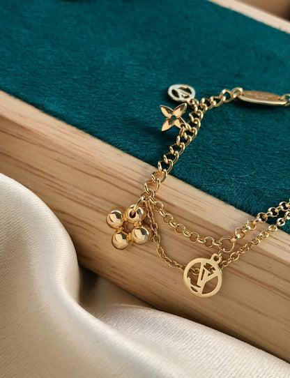 [Eterna Jewels]BLOOMING PINK GOLD MOP BRACELET