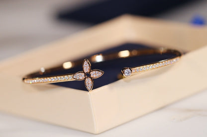 [Eterna Jewels]IDYLLE GOLD OPEN BRACELET DIAMOND PAVED