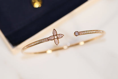 [Eterna Jewels]IDYLLE GOLD OPEN BRACELET DIAMOND PAVED