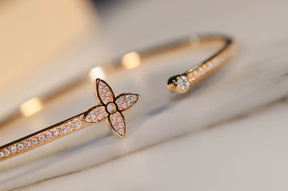 [Eterna Jewels]IDYLLE GOLD OPEN BRACELET DIAMOND PAVED