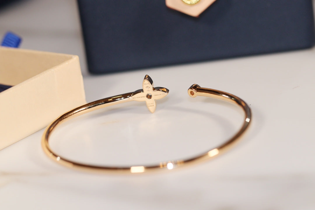 [Eterna Jewels]IDYLLE GOLD OPEN BRACELET DIAMOND PAVED