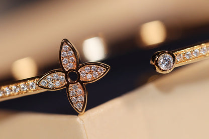 [Eterna Jewels]IDYLLE GOLD OPEN BRACELET DIAMOND PAVED