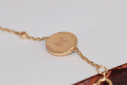 [Eterna Jewels]STAR AND SUN 4 MOTIF PINK GOLD MALACHITE BRACELET