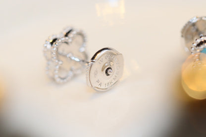 [Eterna Jewels]CLOVER MINI TURQUOISE SILVER STUD EARRINGS